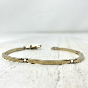 14K Greek Key gold bracelet, made in Italy, 5.6g
